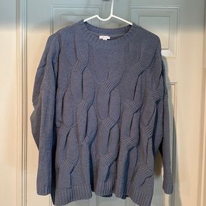 J.Jill Blue chenille sweater. Petite large